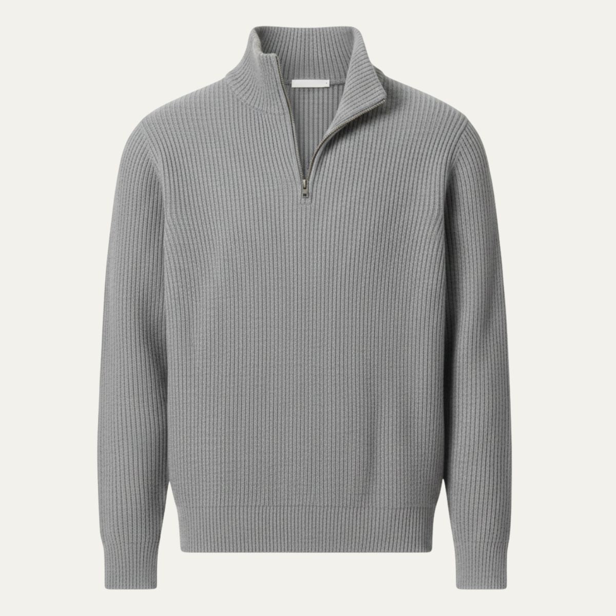 Classic Men's Quarter Zip Knitted Casual Sweater