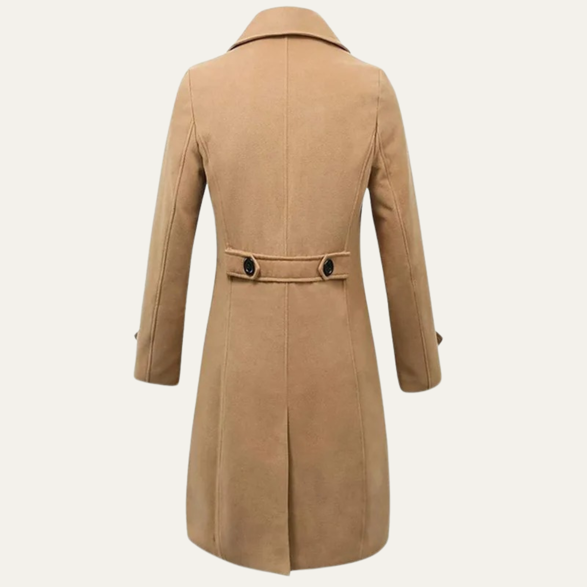 Classic Double Breasted Mens Wool Overcoat