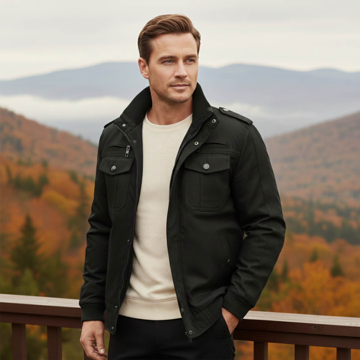 Warm Insulated Men's Zip Up Fleece Jacket