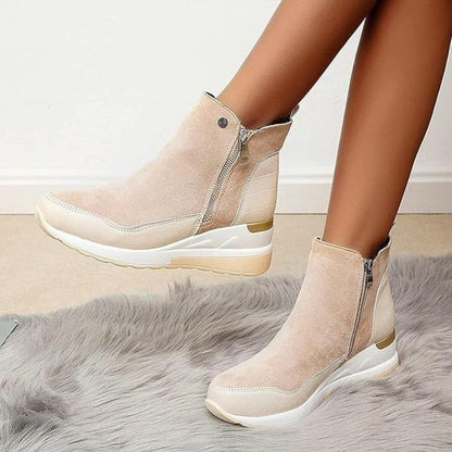 Comfortable Leather Women's Ankle Boots - Emma