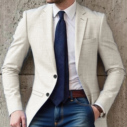 Stylish Men's Cotton Blazer Slim Fit Jacket