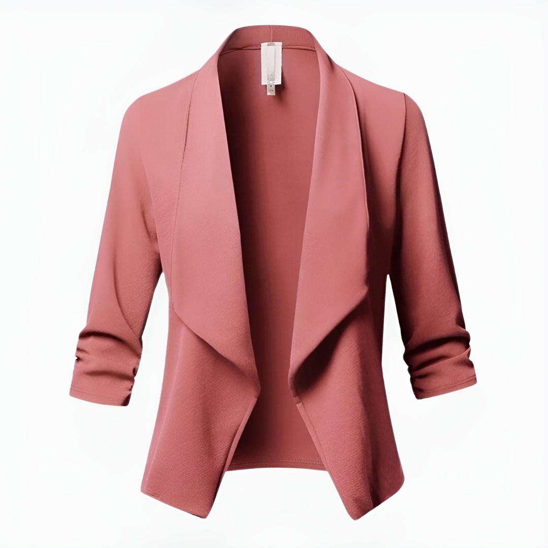 Relaxed Fit Open Front Women's Blazer Jacket - Nocini