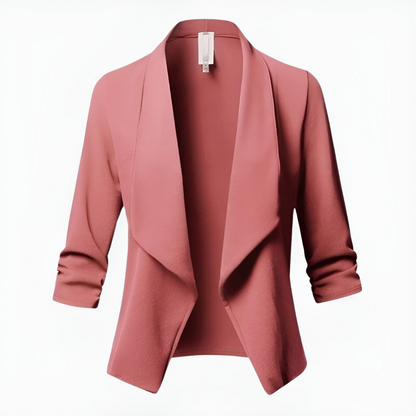 Relaxed Fit Open Front Women's Blazer Jacket - Nocini