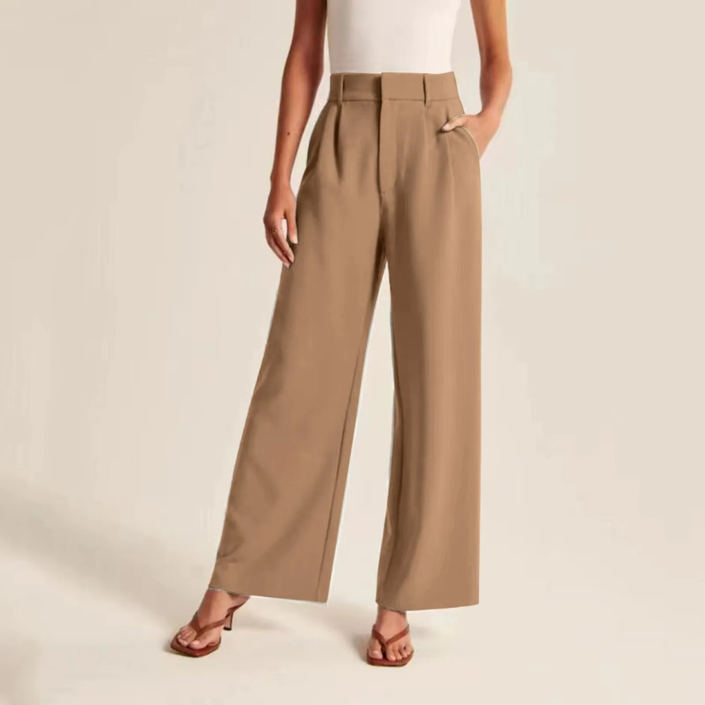 Elegant Wide Leg Linen Style Pants