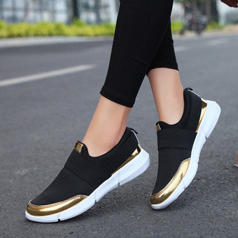 Women's Elastic Sneakers - Soft Rubber Sole - Modern Style