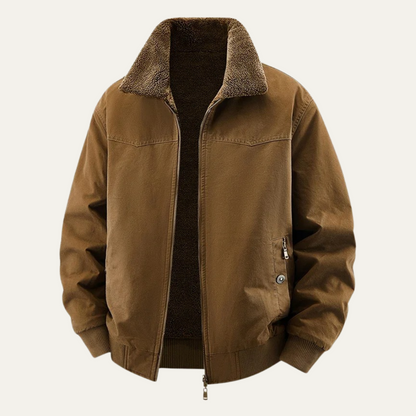 Warm Reversible Mens Fleece Bomber Jacket