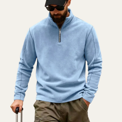 Thermal Mens Quarter Zip Fleece Jacket
