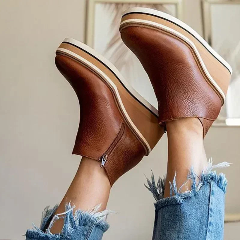 Fiona | Women’s Winter Platform Chelsea Boots Caliboot