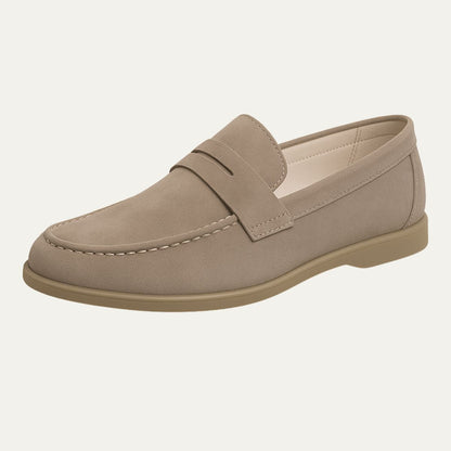 Luxury Brown Leather Slip On Shoes for Men