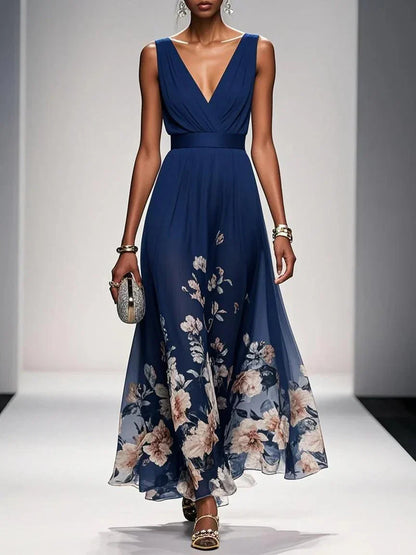 Summer Floral Off Shoulder Maxi Dress for Women