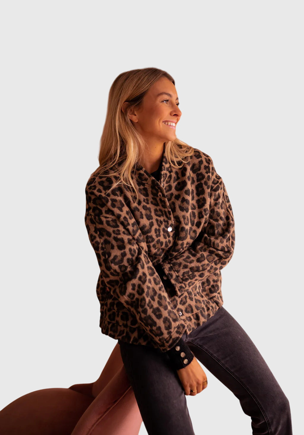 Fashionable Animal Print Coat - Olytrend