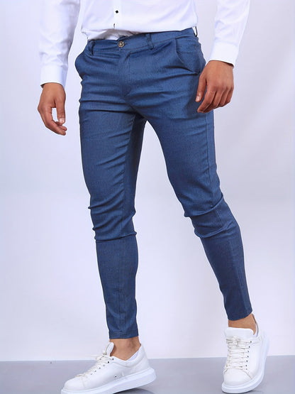 Slim Fit Men's Stretch Trousers Modern Style - Nocini