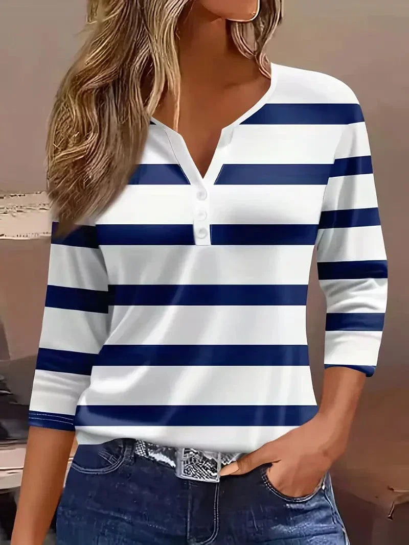 Classic Navy Blue Striped Tee