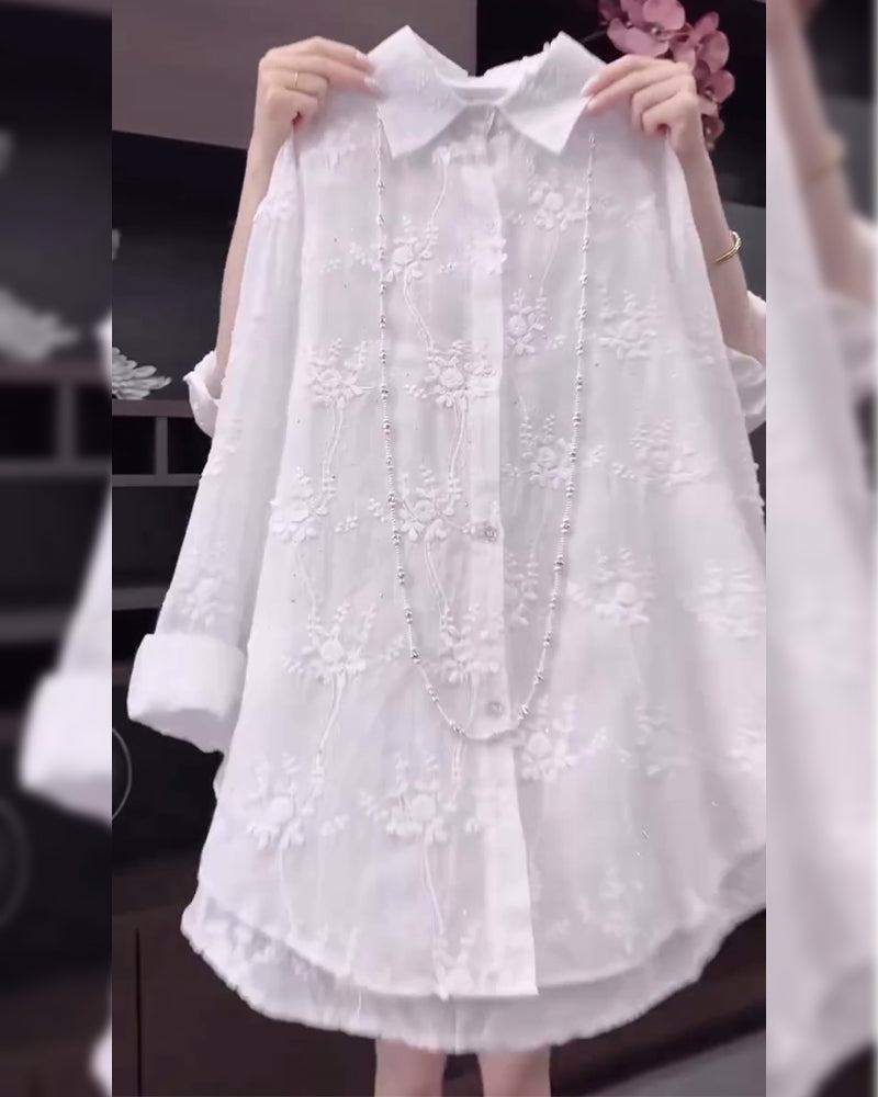 Casual Floral Relaxed Fit Blouse