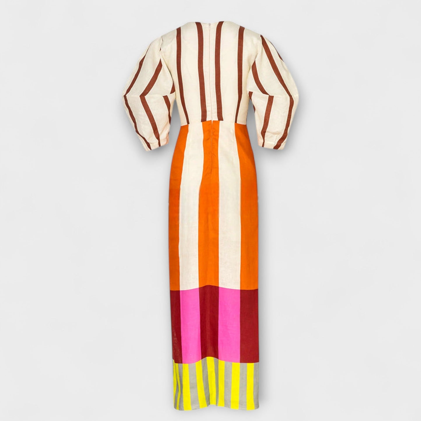 Elegant Maxi Dress: Sexy Cutouts & Fluffy Sleeves