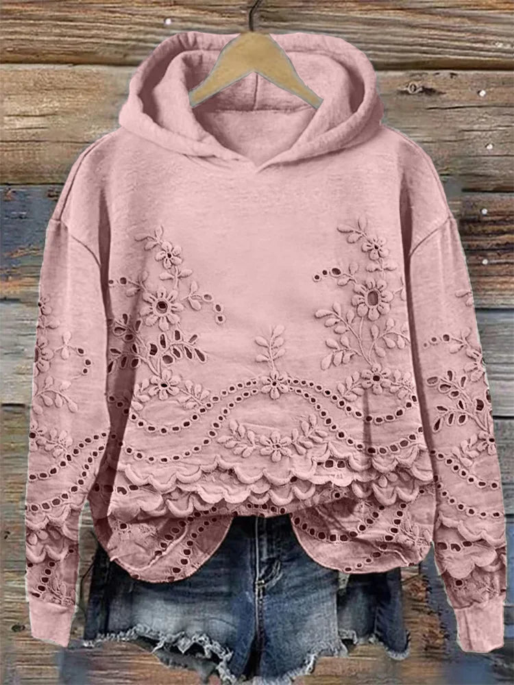 Fashion Floral Pullover Hoodie - Olytrend
