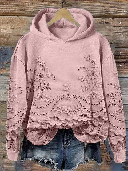 Fashion Floral Pullover Hoodie - Olytrend