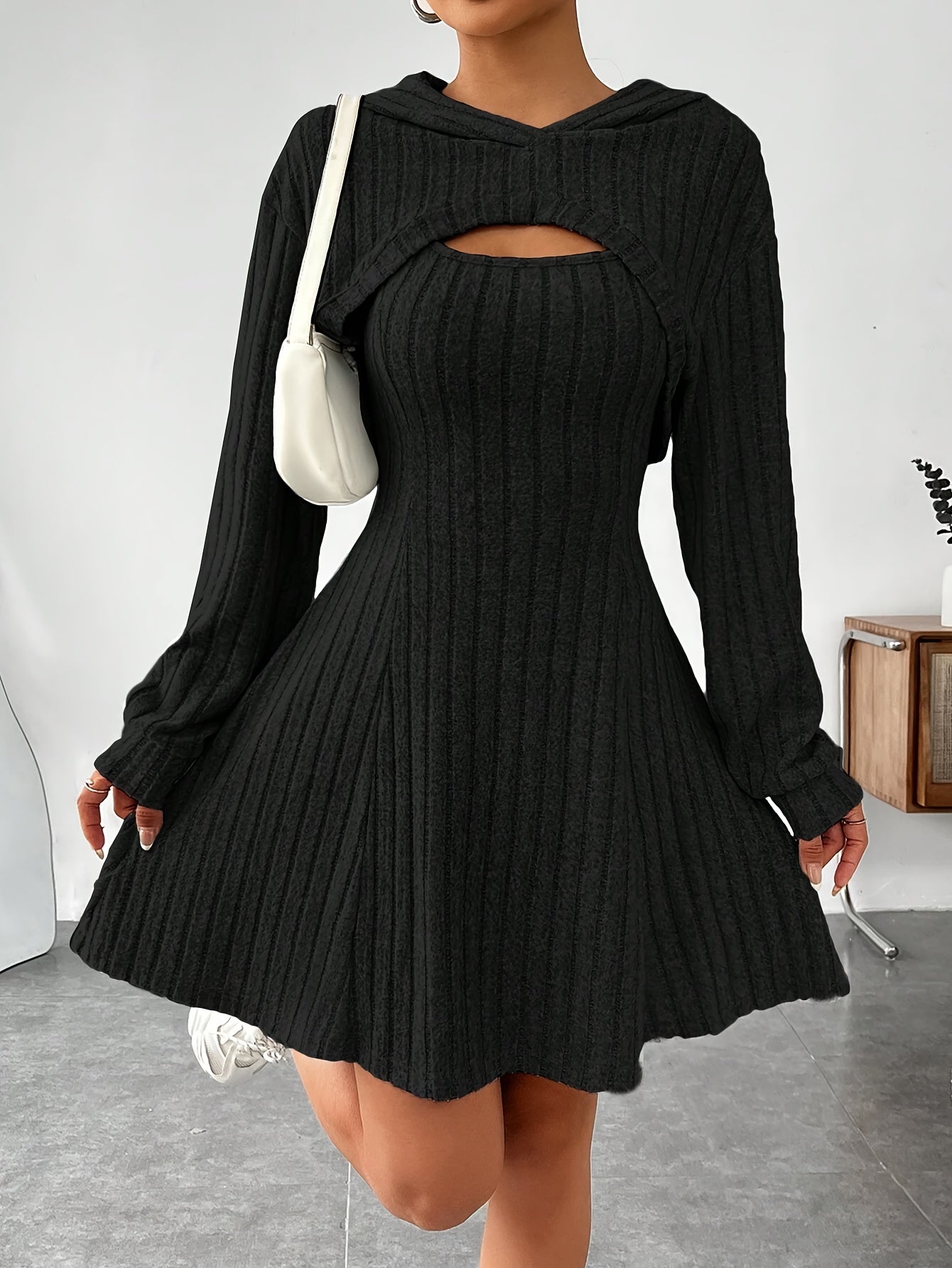 Cozy Women's Long Sleeve Knit Dress