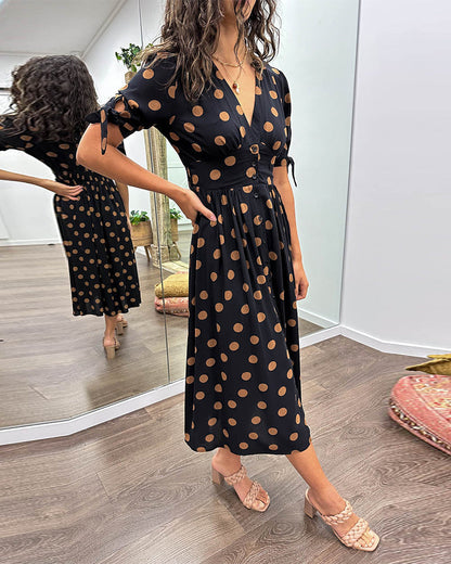 Chic Dot Pattern Women's Dress