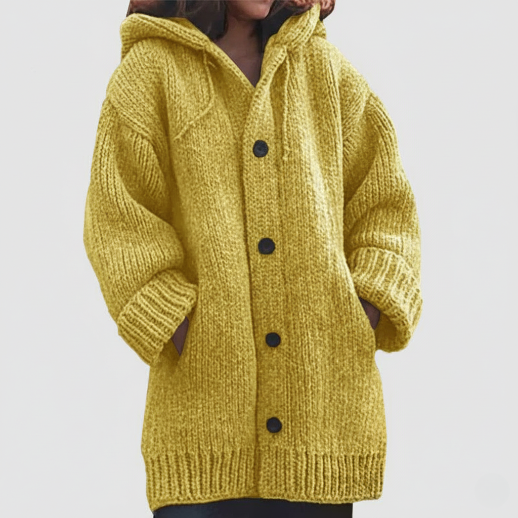 Cozy Oversized Hooded Wool Cardigan Sweater - Nocini