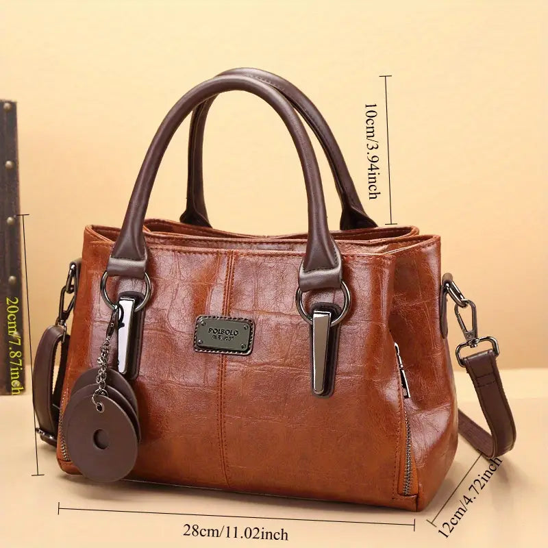 Classic Faux Leather Tote Bag