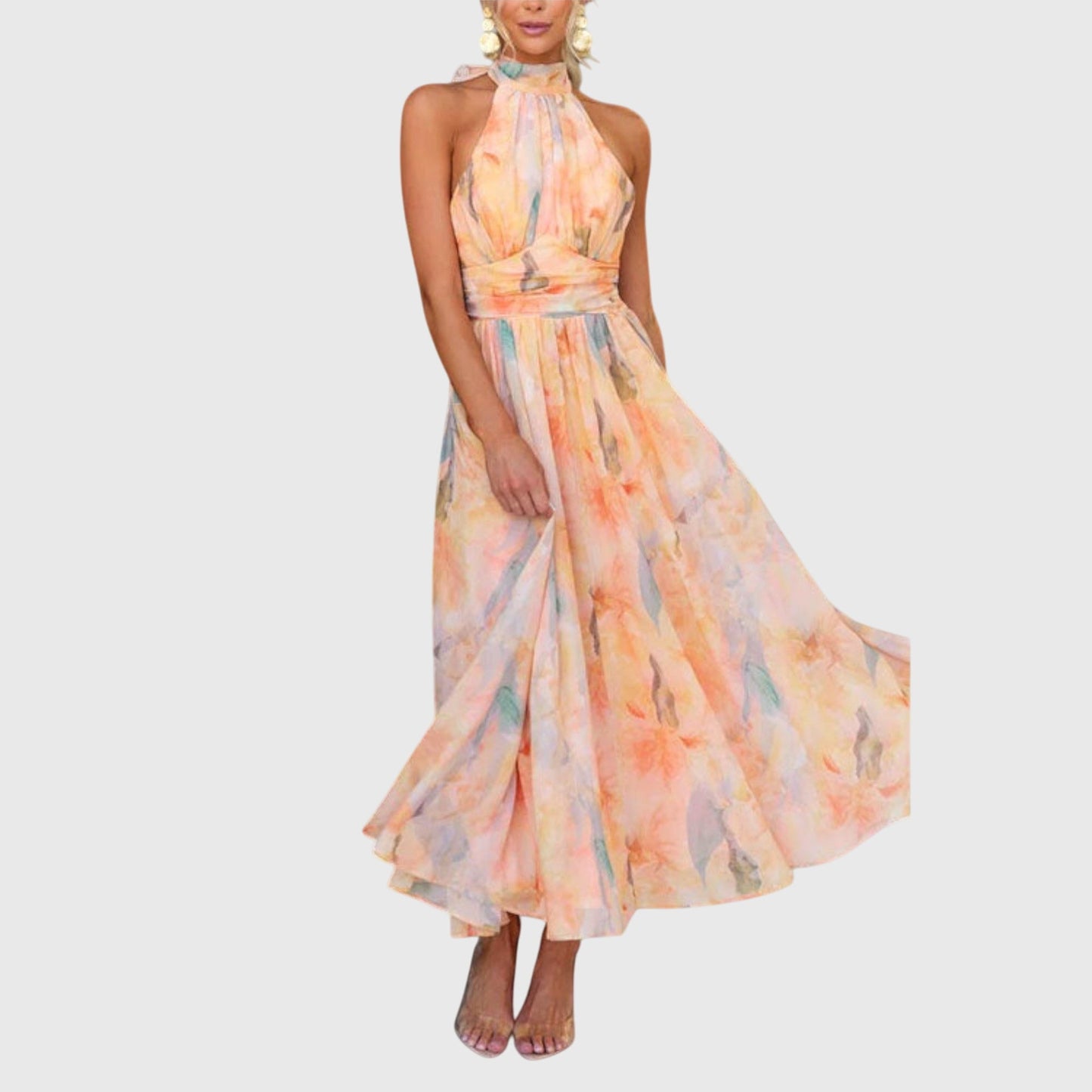 Strapless Floor Length Evening Dress