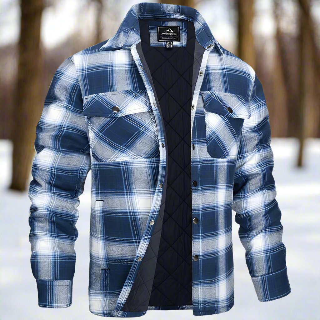 Casual Checked Button Down Shirt Jacket