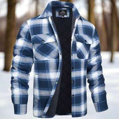 Casual Checked Button Down Shirt Jacket