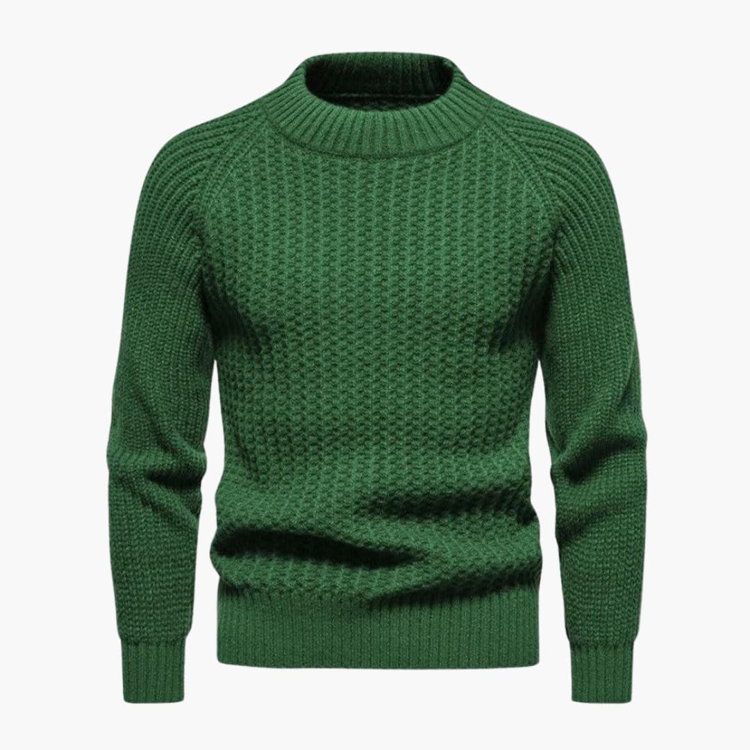 Classic Crew Neck Textured Sweater