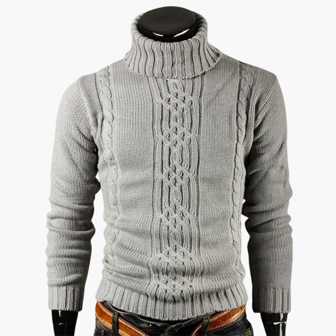 Men's Crew Neck Cable Knit Sweater
