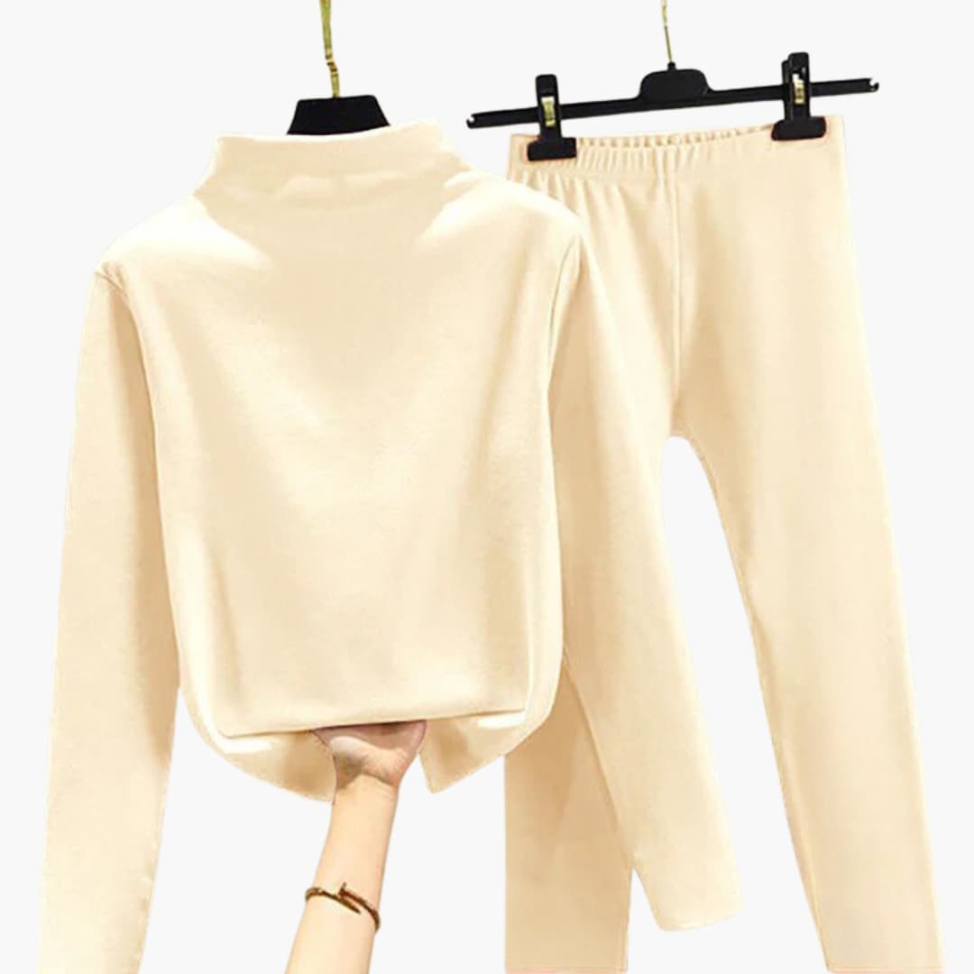 Soft Women's Fleece Sweat Suit with Elastic Waist