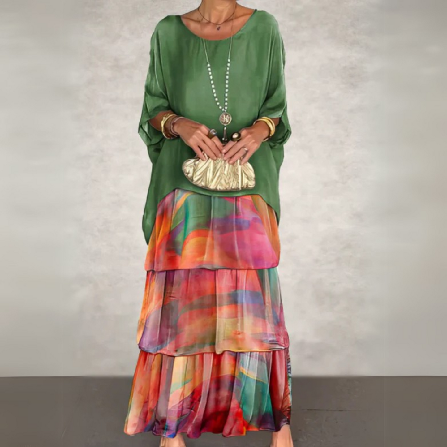 Beautiful Maxi Floor Length Evening Dress - Olytrend