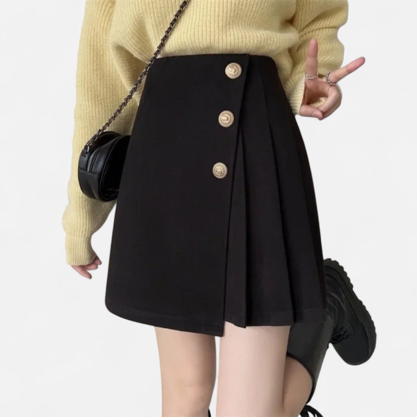 Flared Waist A-Line Mini Skirt