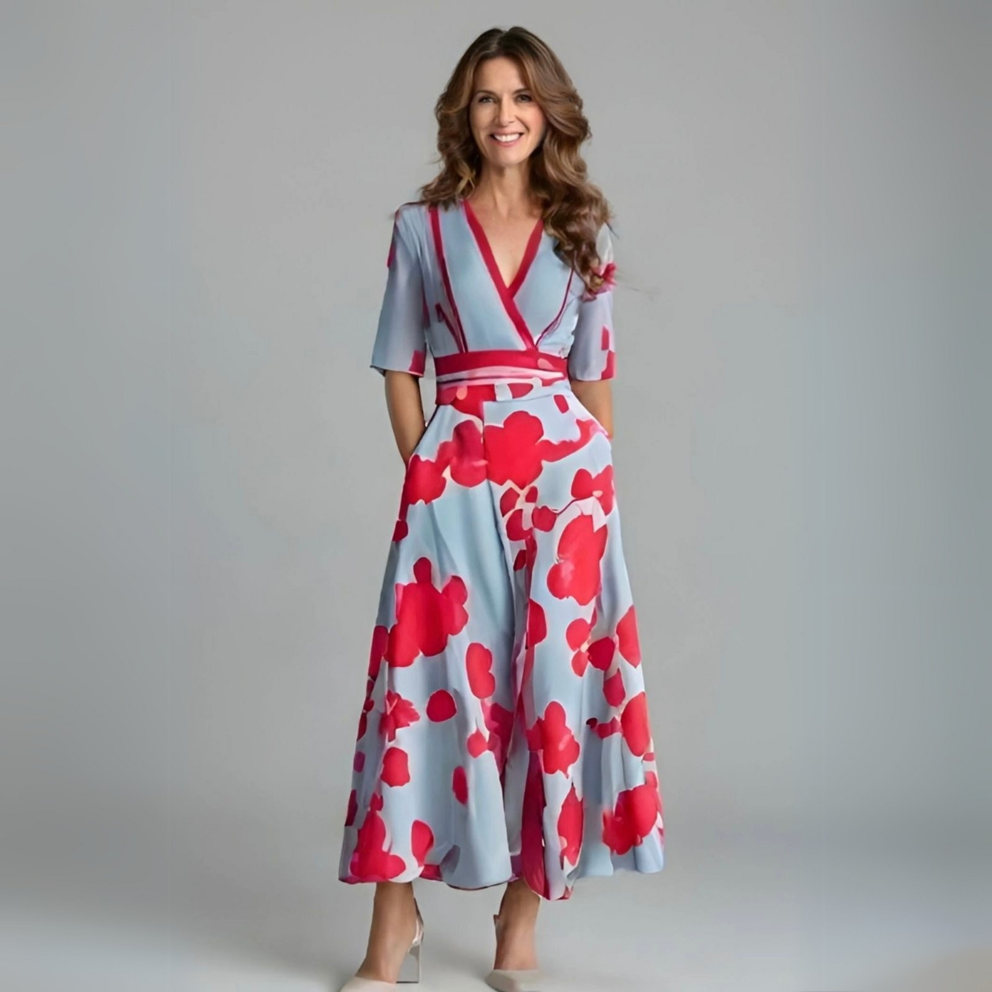 Chic Floral Maxi Dress - Olytrend