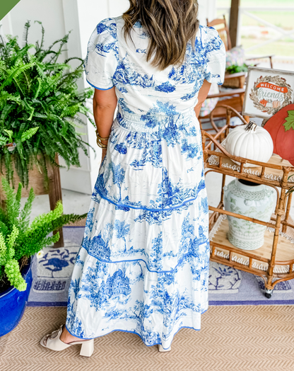Elegant Floral Long Dress for Women