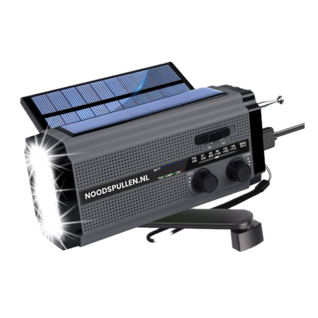 Portable Solar Crank Emergency Radio with Power Bank - Pexav