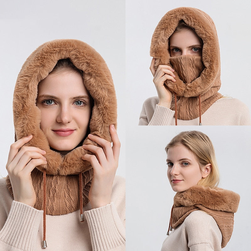 Warm Women's Scarf and Beanie Set - Isabella - Pexav