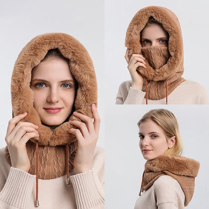 Warm Women's Scarf and Beanie Set - Isabella - Pexav