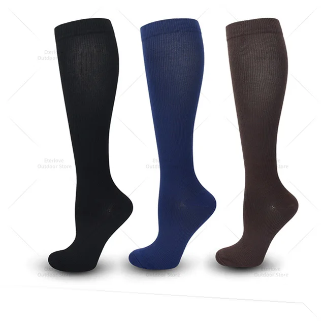 Comfortable Knee High Support Socks - 3 Pack - Pexav
