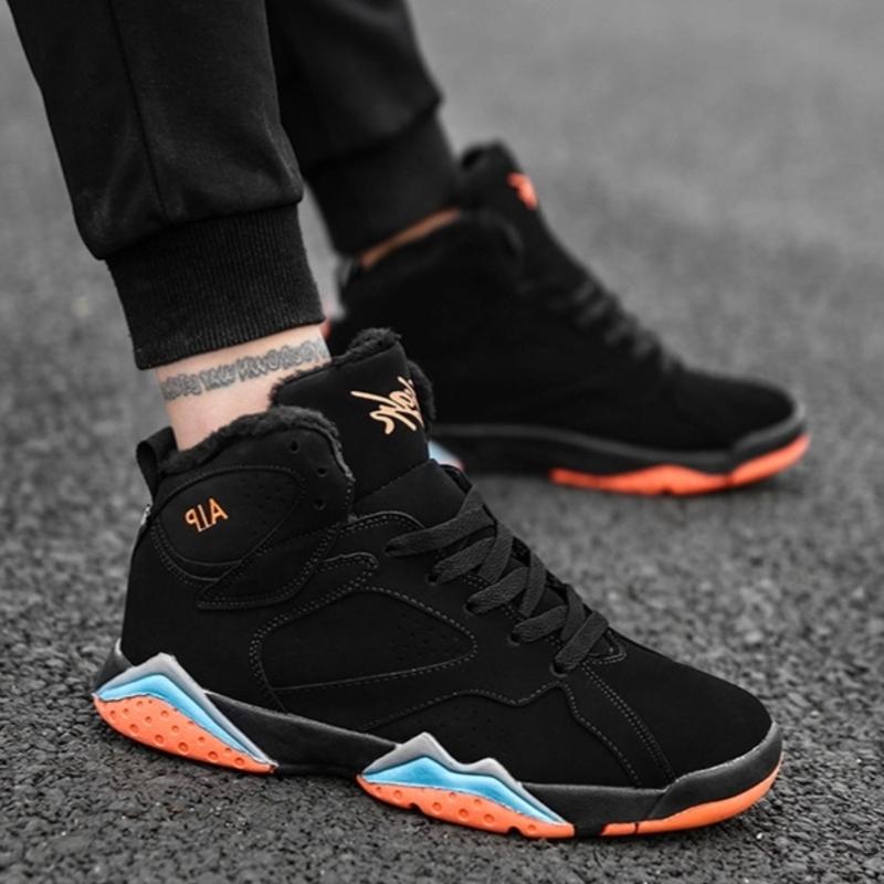 Men's High Top Sneakers with Cushioned Insoles
