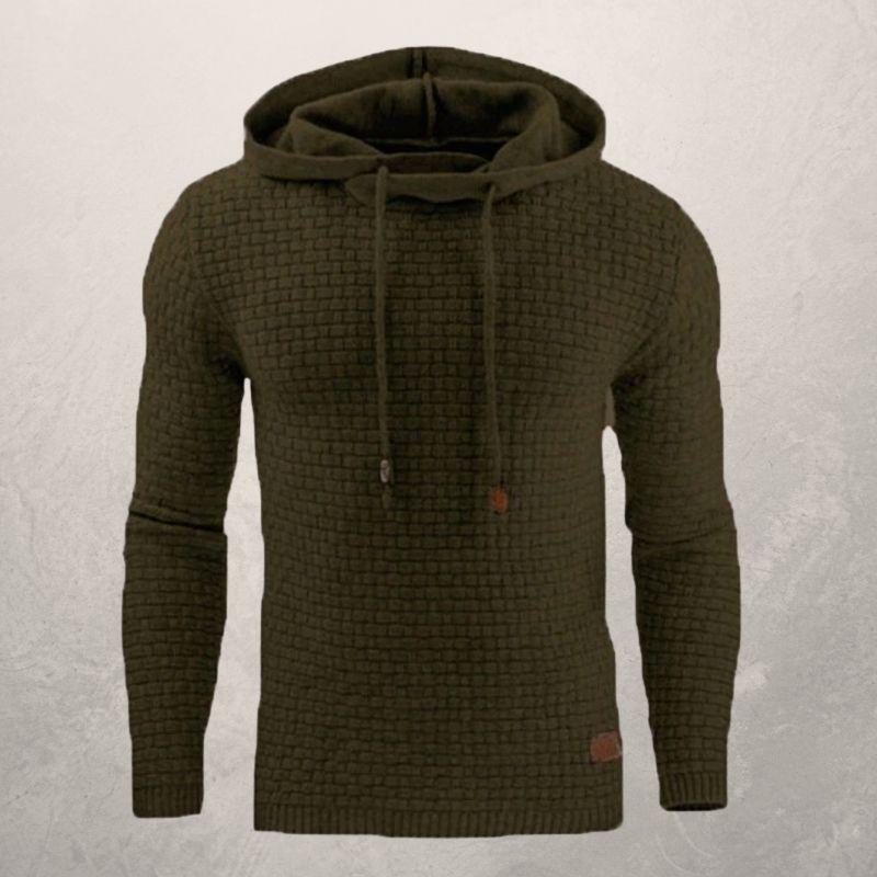 Men's Textured Hoodie Sweater