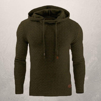 Men's Textured Hoodie Sweater