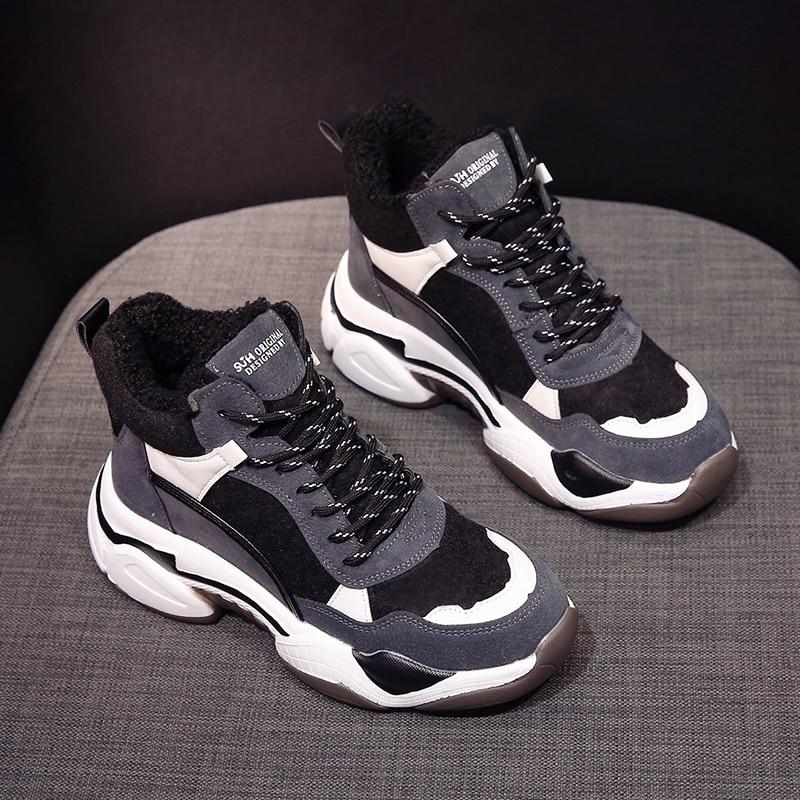 Comfortable Women's Sneakers - Mesh Leather Casual Shoes