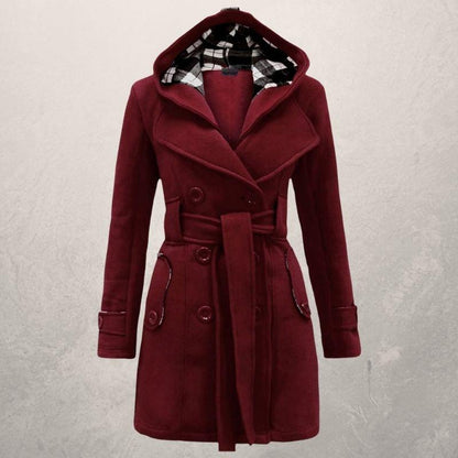 Ladies Waterproof Parka Coat with Hood and Fleece Lining