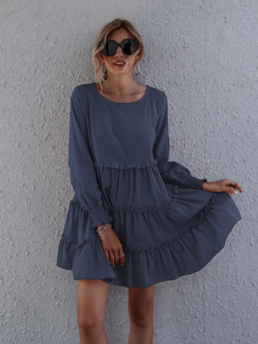 Cute Ruffled Mini Sundress for Women