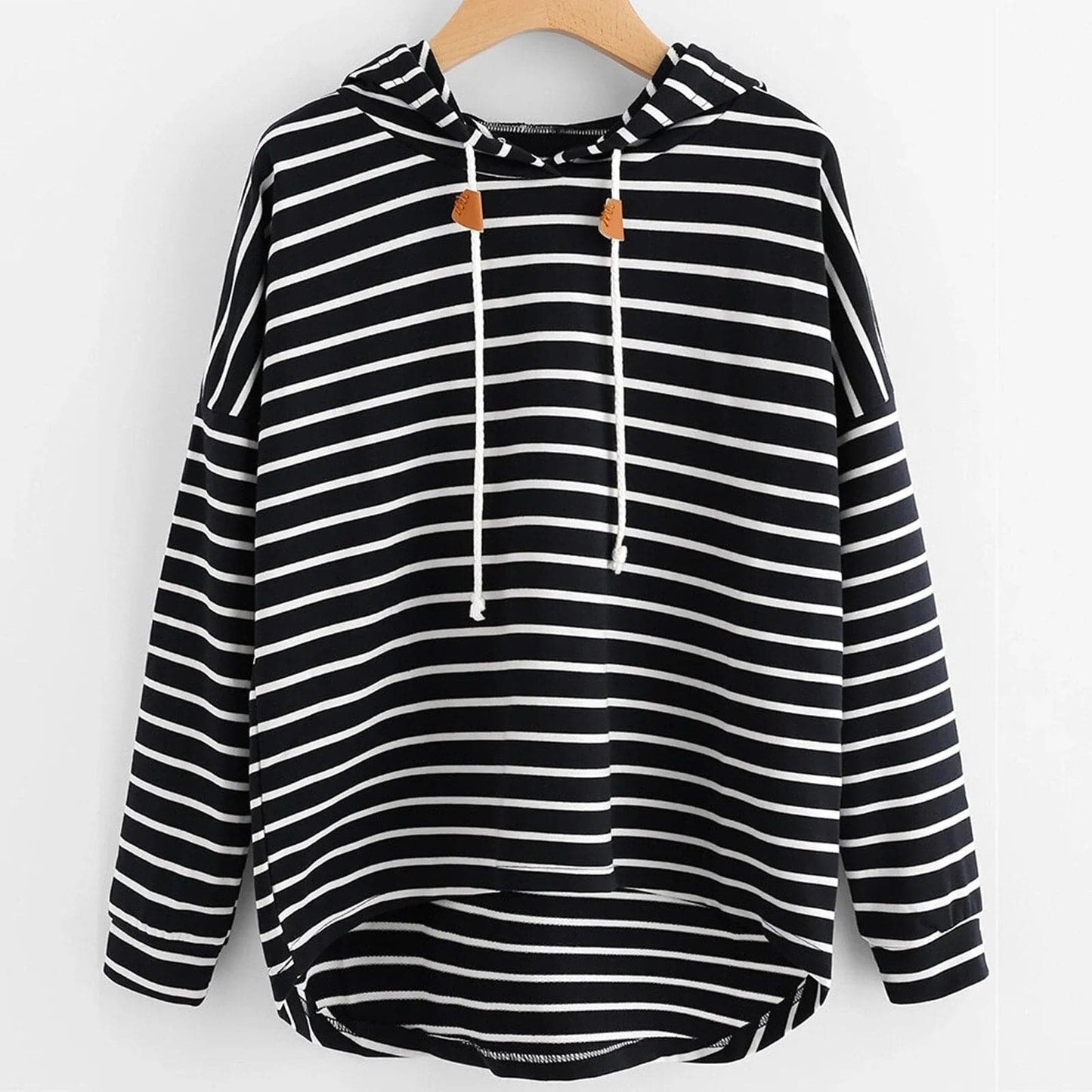 Casual Striped Long Sleeve Women's Hoodie