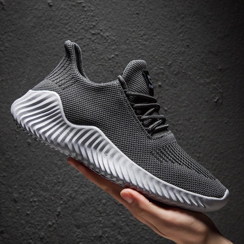 Men's Running Shoes - Lightweight Mesh Upper - Cushioned Sole