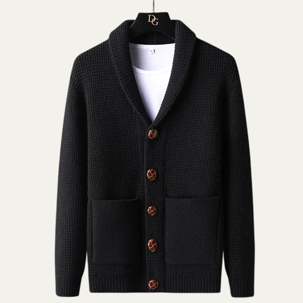 Warm Men's Cable Knit Button Cardigan Sweater