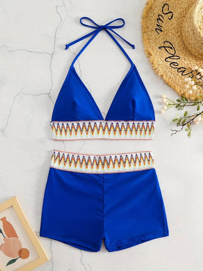 Summer Bikini Set High Waisted Triangle Top