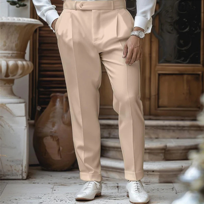 Classic Fit Mens Dress Pants - Smart Straight Leg Suit Trousers